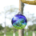 VCUTEKA Hanging Garden Gazing Ball, Glass Witch Ball for Outdoor Decor, 6" - Image 4