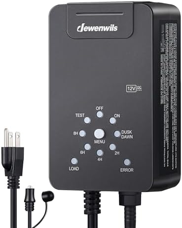 DEWENWILS 60W Low Voltage Transformer, Dusk to Dawn Sensor, Countdown Timer by DEWENWILS