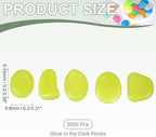 Glow in the Dark Stones Luminous Pebbles Light Up 3000Pcs Yellow - Image 2