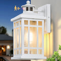 White Dusk to Dawn Outdoor Lighting, Modern Exterior Lighting Fixtures with Motion Sensor 4 Modes, Patio Lights Outside Waterproof for House, Garden, Front Porch, Brightness Distance Adjustable by OPAXIS