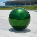 Stainless Steel Gazing Globe Mirror Ball, Decorative Gazing Balls for Garden, Reflective Smooth Garden Ball Sphere for Outdoor Yard Decoration (Green, Dia: 12 inch) by KOIUGAYK