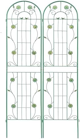Garden Trellis for Climbing Plants Outdoor, 2-Pack 86" Metal Rustproof by Unknown