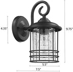 MICSIU 5.5" Wide Compact Narrow Farmhouse Matte Black Porch Light 2 Pack - Image 2