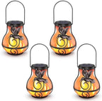 4 Pack Solar Lanterns Outdoor Waterproof, Hanging Hummingbird Flickering Flame Light Garden Decor Hanging Lights Decorative for Outside by BETOLEAN
