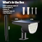 GKGG Solar Lights Outdoor Waterproof IP65, Solar Powered 76 LED 3 Lighting Modes Solar Spot Lights Outdoor for Yard Garden Landscape Pathway (White, 6 Pack) - Image 2