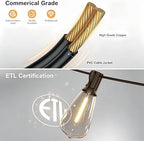 Outdoor String Lights 50FT 26 LED, Waterproof Dimmable Patio Lights - Image 5