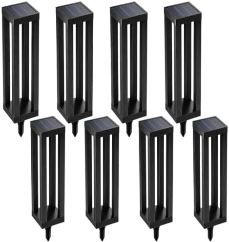 Solar Floor Lamps, Modern Landscape Lights for Garden and Driveway, 8-Pack by GardenStylebyLapsnail