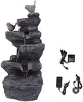 Generic Resin Stone Imitation Waterfall with LED Lights Tabletop Water Fountain Desktop Waterfall Fountain Relax Decor for Home Office by Unknown