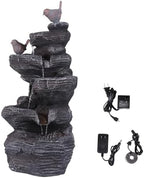 Generic Resin Stone Imitation Waterfall with LED Lights Tabletop Water Fountain Desktop Waterfall Fountain Relax Decor for Home Office by Unknown