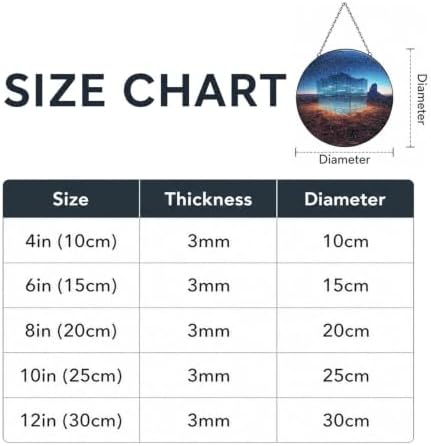 Phayah Transparent Crystals Print Glass Window Hanging Sun Catchers Suncatcher Decor for Birthday for Home Garden Porch 10in（25cm） - Image 3
