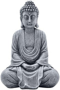 Goodeco 11.4" Meditating Buddha Statue Home Decor - Meditation Gifts for Room/Garden/Patio/Deck/Porch Yard Art Decoration, Zen Decor Buda Statues (Gray) by Goodeco