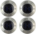 Solar Ground Lights Outdoor 72 LED Octagon Shape Disk Light Solar Powered In-Ground Lights for Garden Lawn Yard Patio Driveway Walkway Patio Deck Pathway,4 Pack,Blue by KJingKeLai