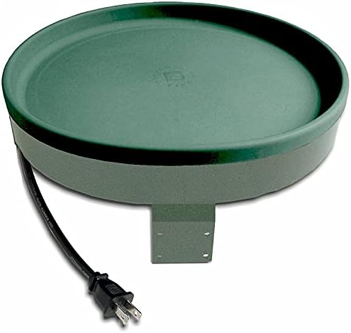 Farm Innovators Heated Bird Bath, 1 Quart Capacity, Outdoor Decor Shallow Bath Tray for Birds - Birdbath with Deck, Clamp, and Ground Mount Options - Image 2
