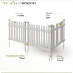 Zippity Roger Rabbit Garden Fence, White Vinyl DIY No Dig Kit - Image 3