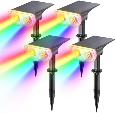 Linkind Halloween Solar Lights Outdoor Spotlight Waterproof RGB 4 Pack by Linkind