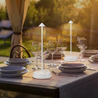 Cordless Table Lamp Rechargeable, Battery Operated 6000mAh Desk Lamp Touch Dimmable Lamp Outdoor Waterproof Portable Wireless Table Light, Small Table Lamp for Restaurant Bar/Outdoor(White-2PC) - Image 4