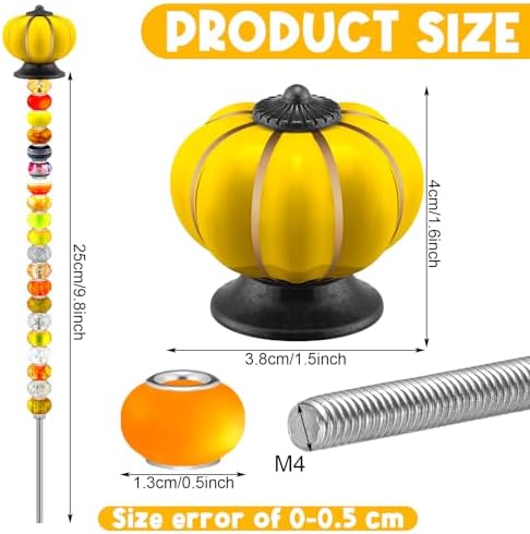 Tigeen 236 Pcs Garden Stake DIY Fairy Wand Plant Stake, Autumn Pumpkin - Image 2
