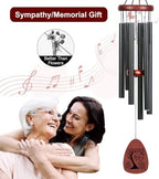 Cardinal Memorial Wind Chimes Outside - Sympathy Wind Chimes - Image 2