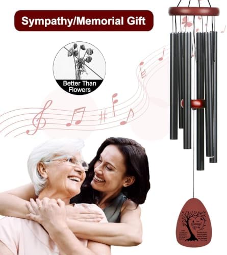Cardinal Memorial Wind Chimes Outside - Sympathy Wind Chimes - Image 2
