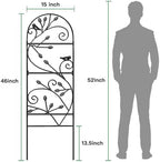 AMAGABELI 2 Pack Garden Trellis for Climbing Plants Outdoor Trellis 46" x 15" Climbing Rose Trellis Metal Trellis for Vines Flower Patio for Grape Cucumber Clematis Decorative Trellis Black - Image 5