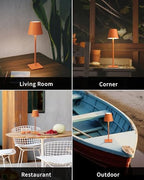 KDG 2 Pack Cordless Orange Table Lamps, Rechargeable Portable LED Desk Lamp - Image 6