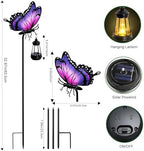 Butterfly Solar Garden Lights Outdoor Waterproof, Gifts for Women Mom Grandma Daughter, Stake Lights with Solar Lantern, Hanging Solar Lights, Solar Path Lights Yard Art Outside Patio Garden Decor - Image 2