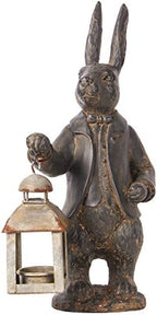 NIKKY HOME Bunny Lantern Figurine, Resin Rabbit Decor for Home by NIKKYHOME