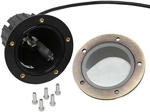 Lightkiwi N3068 In-Ground Well Light w/Angle Shield for 12 Volt Low Voltage Brass Landscape Lighting (Light Bulb Not Included) - Image 3