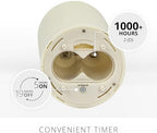 Luminara Outdoor Flameless LED Ivory Candle Melted Edge 3.75" x 9" Real Moving Flame Battery Operated Timer Plastic Weather-Resistant - Image 5