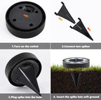 Joomer 16 Pack 3.4inch Solar Ground Lights Outdoor Waterproof, White - Image 5