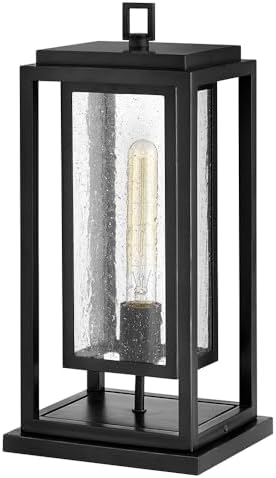 Hinkley Republic Medium 12V Outdoor Pier Mount Lantern, Black Finish by Hinkley