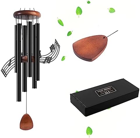 Large 6 Tune Tubes Aluminium Wind Chimes for Outside 37" Wooden Sympathy Windchimes Memorial for Outdoor Garden Patio Decoration with Wind Catcher A Unique Gift for Grandma by DAKABUKA