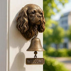 Funny Bulldog Doorbell, Pug Welcome Doorbell, Retro Cast Iron Hanging Bell, Farmhouse Vintage Outdoor Door Bell for Front Porch, Garden & Entrance Decoration(C) - Image 4