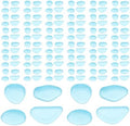 300pcs in Dark Pebbles Xmas for Fish Tank Blue Resin Glow by KONTONTY