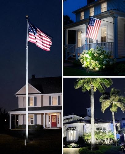 SUNVIE 20W 5000K LED Dusk to Dawn Flag Pole Spot Light Outdoor with Sensor - Image 5
