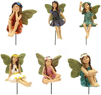 TRUSTTWO 6pcs Miniature Fairies Figurines Accessories Compatible with Outdoor Deco Mini Fairies - Garden Outdoor Ornaments Decor Statue Accessories The New - Image 6