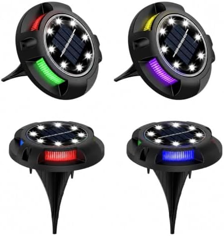 Solar Ground Lights, Solar Lights Outdoor Disk Underground Lamp,for Patio Pathway Lawn Yard by Unknown