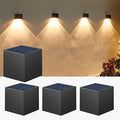 LUHLEE Solar Wall Lights Outdoor,Square Modern Solar Wall Sconce IP65 Waterproof Down Lighting Outdoor Lights for House,Porch,Garden,Yard, Patio,Fence Decor by LUHLEE