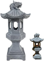 Pagoda Garden Statue, Resin Solar Japanese Pagoda Lantern, Decorative Zen Garden Landscape for Yard Patio Lawn, Style1, DéCors IntéRieurs - Image 2
