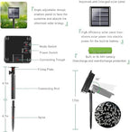 Solar Christmas Lights Outdoor 2 Pack 144FT 400LED Solar String Lights Red - Image 6