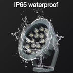 Tree Spotlight LED Beam Spotlight - Round Outdoor LED Flood Light, AC 220V IP65 Waterproof Triple Plug-in Tree Lamp, Garden Courtyard Greening Lawn Projection Tree Landscape Spotlight(Blue,A-9W) - Image 4
