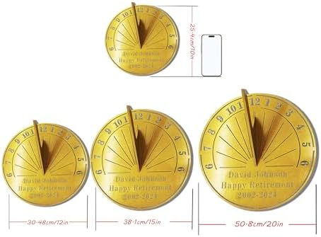 Custom Sundial Retirement Gift for Men Or Women, Personalized Custom Retirement Gift with Name and Date - Image 6