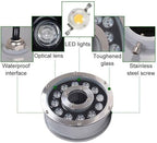 Submersible LED Pool Lights - with Remote Control Waterproof Underwater Light, AC 12/24V LED Underwater Spotlight, IP68 Waterproof Middle Hole RGB Color Changing Pond Lighting(24W(24V)) - Image 3
