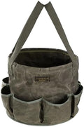 Heavy Duty Self-Standing Tool Bag with 8 Pockets, 8-Gallon Manually Collapsible for Garden/Camping/Car Trunk Storage | ArmyGreen by Unknown