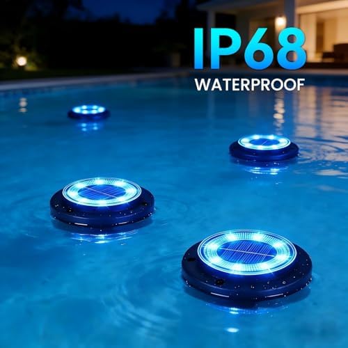 Flacchi Solar Lights Outdoor Waterproof，Blue 12 Pack 2-in-1 Ground Lights - Image 2