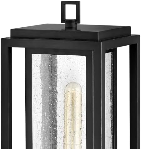 Hinkley Republic Medium 12V Outdoor Pier Mount Lantern, Black Finish - Image 4
