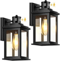 VIANIS Motion Sensor Outdoor Light, 2 Packs Exterior Lights for House, Black Waterproof Dusk to Dawn Outside Porch Lights Lantern for Garage Patio Doorway,Distance Adjustable(Hardwired, not Solar) by VIANISLIGHTING