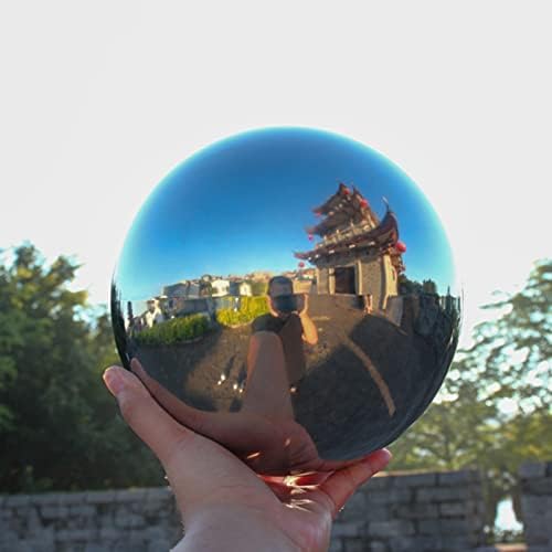 RT-OSXE Reflective Garden Gazing Balls, 10pcs 1.5mm Thick Stainless Steel Seamless Hollow Polished Sphere, Outdoor Indoor Christmas Mirror Reflection Garden Decoration Globe, 14 Sizes - Image 5