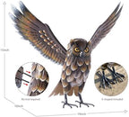 Natelf Garden Owl Sculptures & Statues, Standing Metal Bird Yard Art Sculpture for Patio Backyard Pond Outdoor Decorations - Image 3