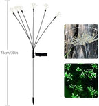 JJGoo Solar Garden Lights, New Upgraded 6 Pack Solar Swaying Starburst Light, Waterproof Fireworks Outdoor Lights, Yard Patio Pathway Decoration, Green - Image 2